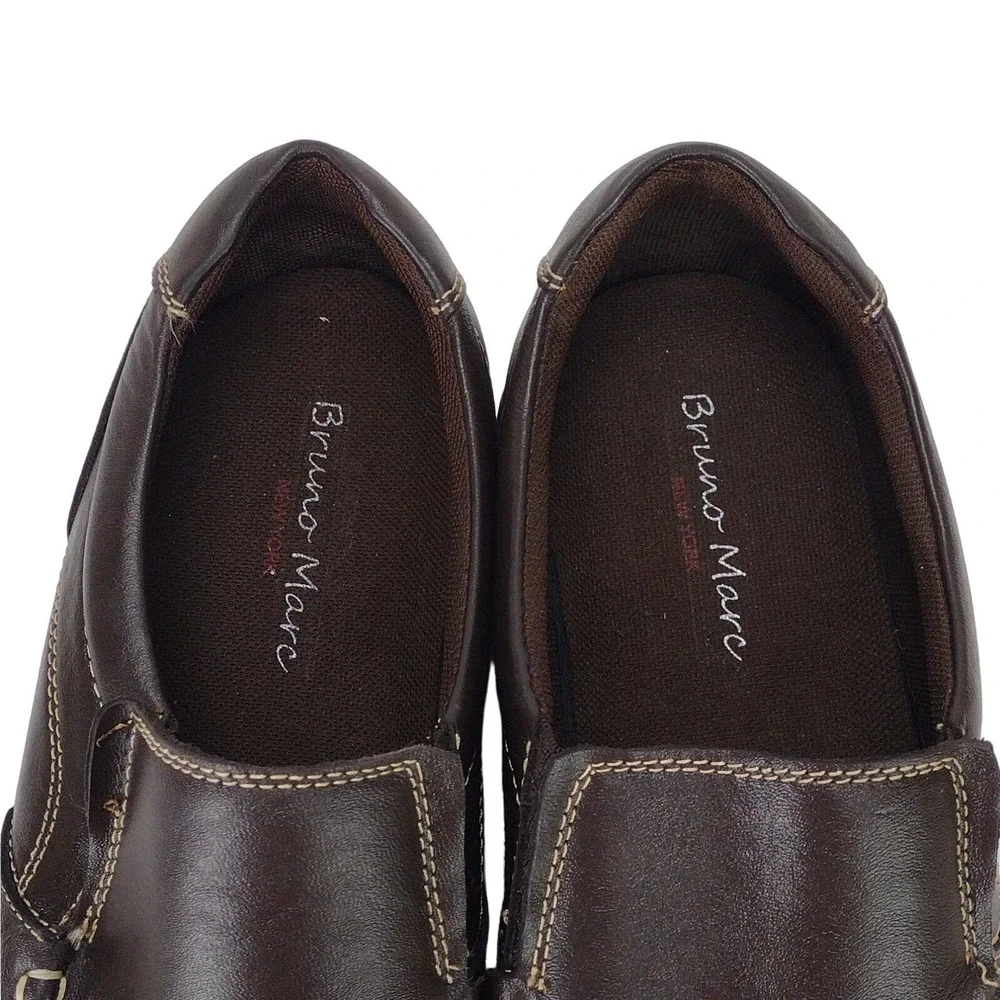 Bruno Marc Men's Loafers Dark Brown Classic Slip On Lightweight Shoes Size 10